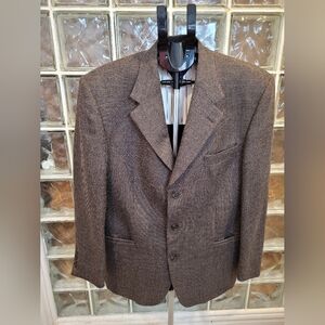 Tommy Hilfiger Men’s Brown Tweed Blazer Sport Coat 40R Wool